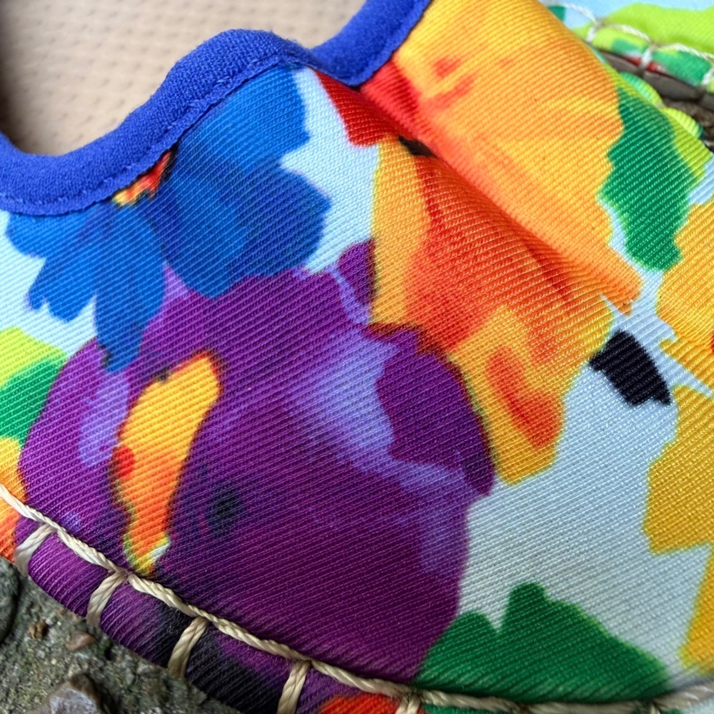 Sea Star x Frances Valentine Floral Neoprene Mary Jane Espadrille Shoes Womens 8 - Picture 3 of 15